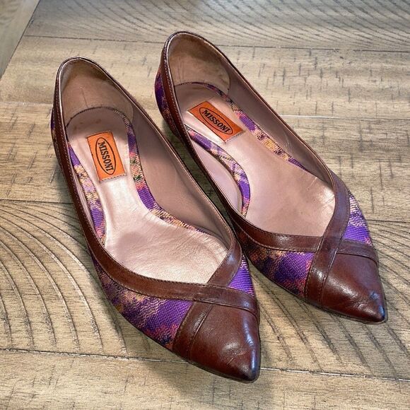 Missoni Made in Italy Chevron Ballet Flats Classic Comfort! - Picture 1 of 9